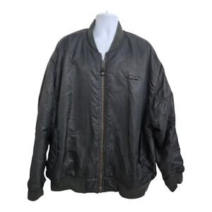 Vintage Y2K South Pole Bomber Flight Jacket Men's Black Size 4XL Reversible